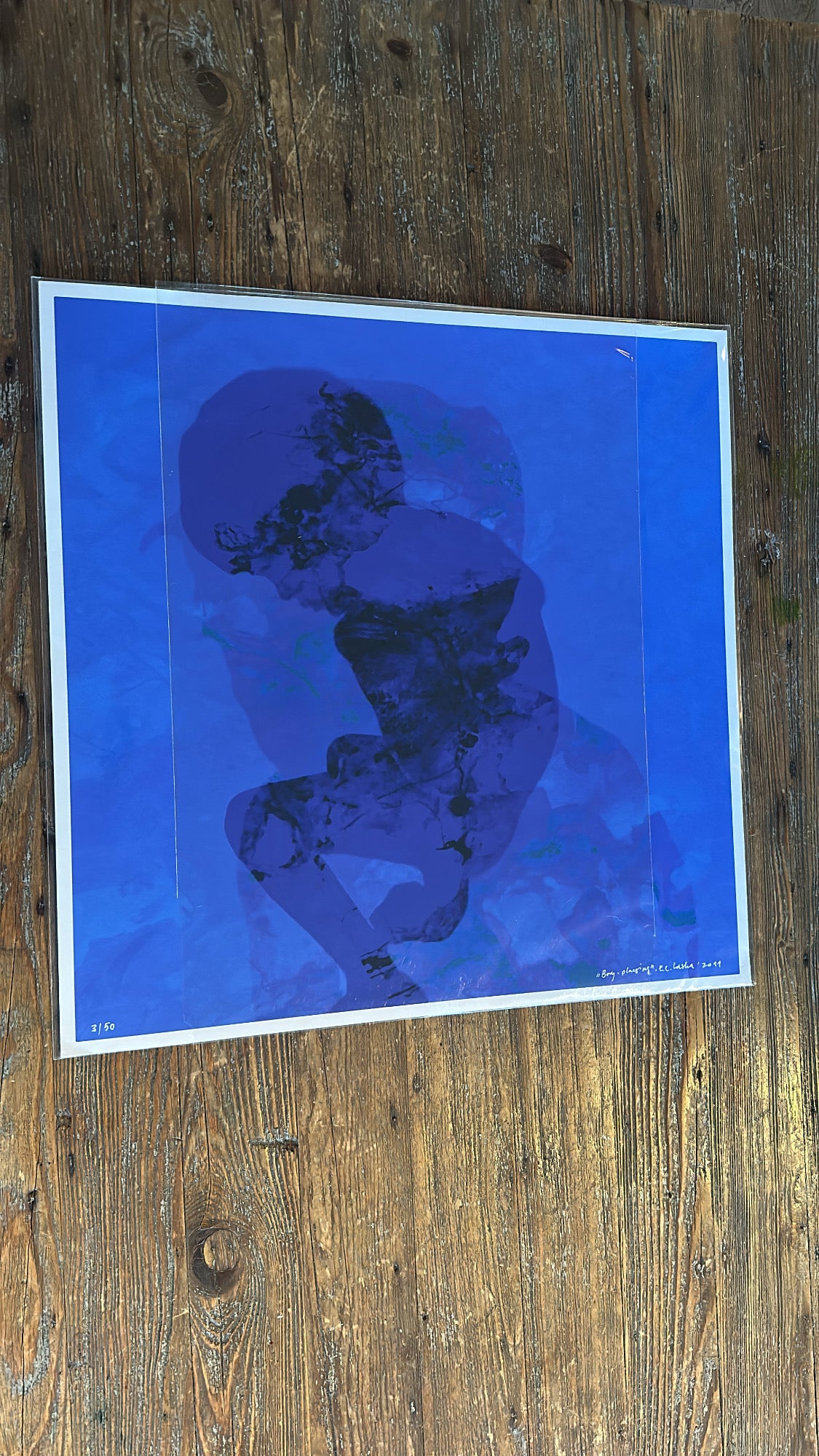 "Boy in blue",, 50 x 50 cm