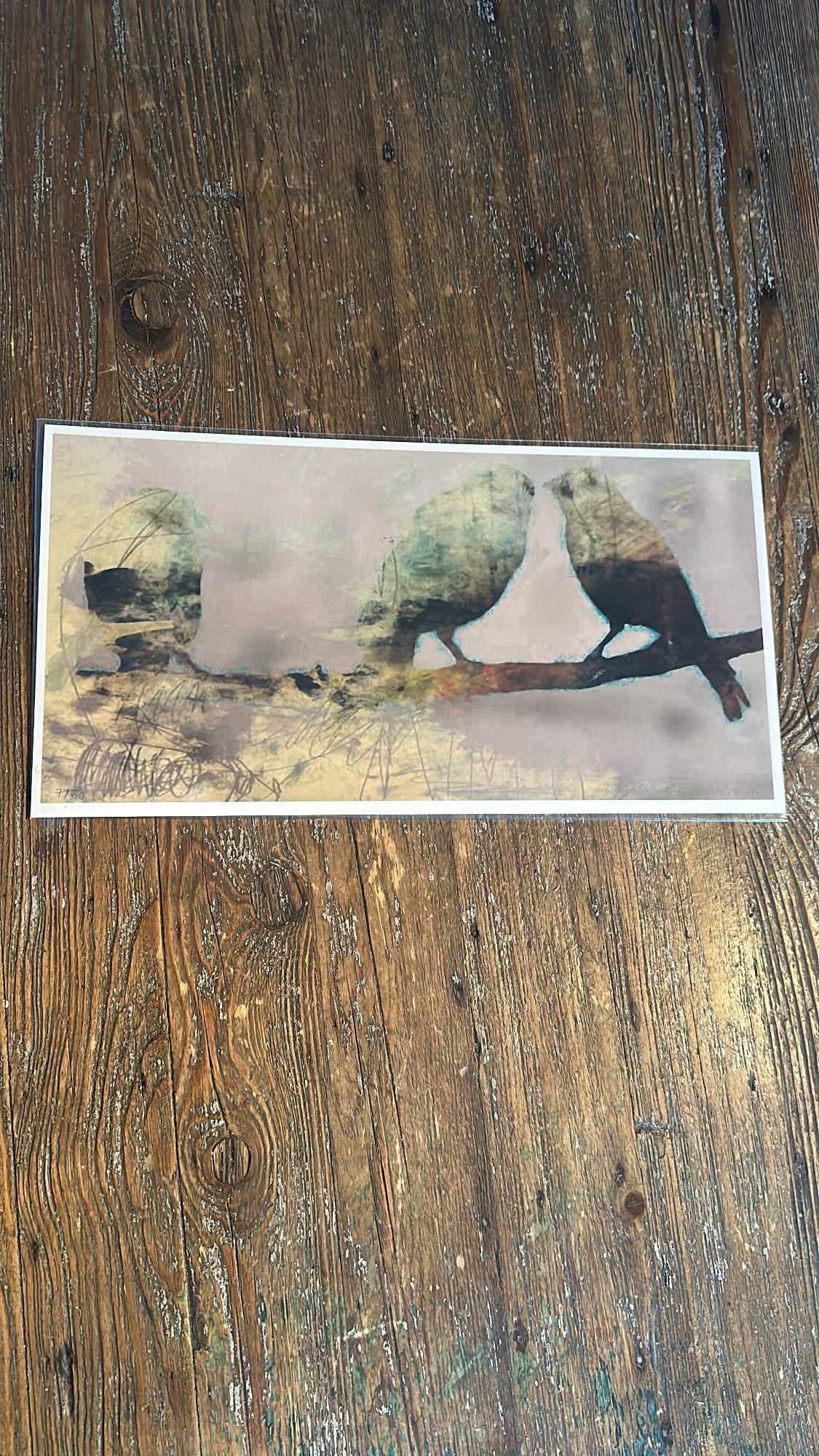 "3 birds", 20 x 40 cm