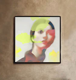 FLUFFY CLOUDS, Håndkolorert DGA,Spray/Tørrpastell/Blekk