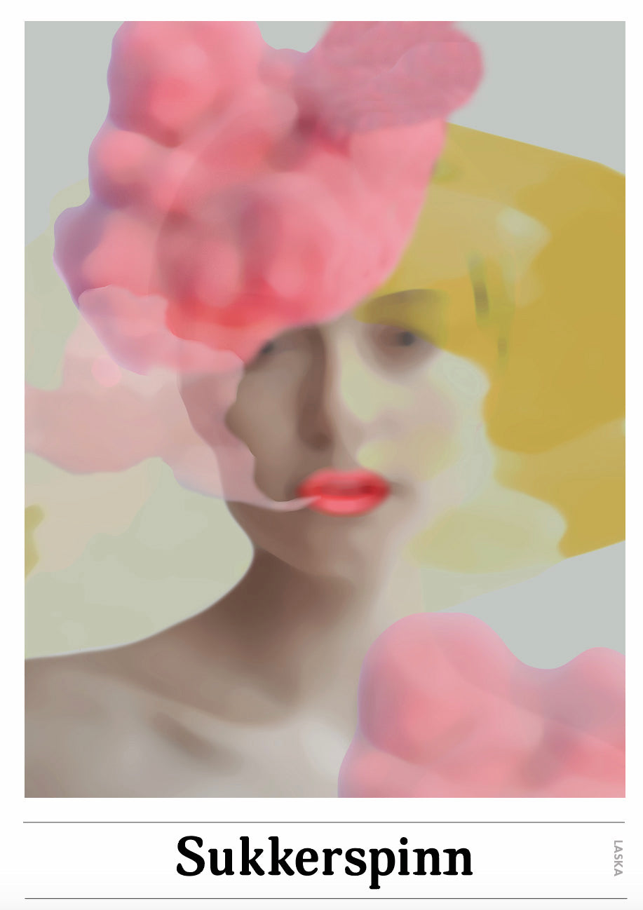 SUKKERSPINN, BESTSELLER, Kunstplakat, Artposter, Portrett, Abstrakt