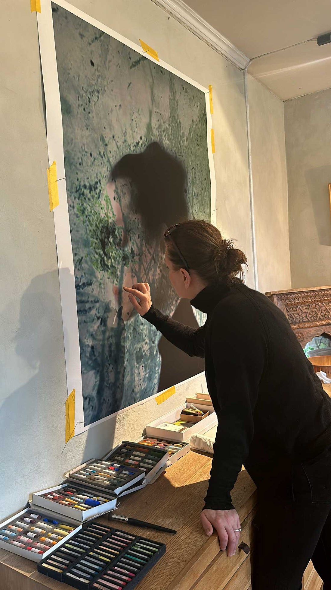 Haandkolorering Portretter Eva Christin Laska
