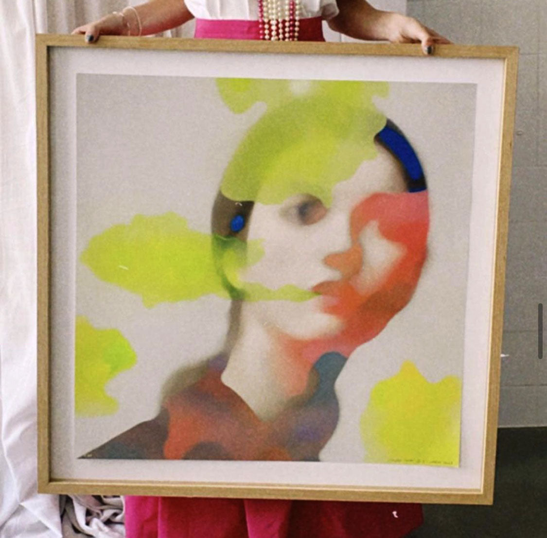 FLUFFY CLOUDS, Håndkolorert DGA,Spray/Tørrpastell/Blekk