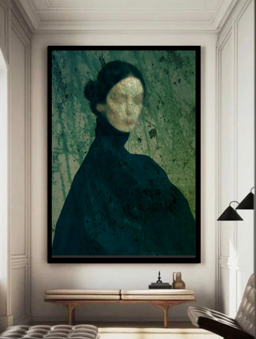 HERBARIUM no 1  - håndkolorert kunsttrykk, portrettkunst, botanisk kunst, Botanisk, Eva Christin Laska no 8