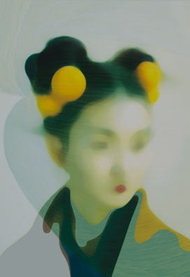 MANDARIN, Håndkolorert DGA, Akvarell/Tørrpastell/Blekk