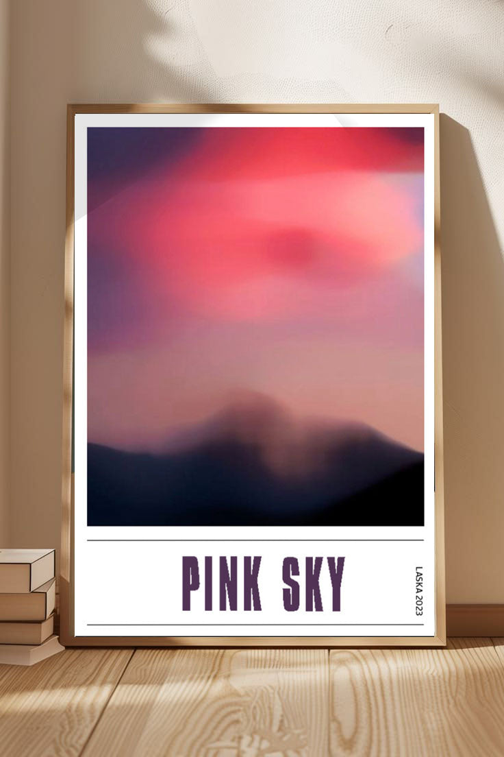 PINK SKY,  kunstplakat, Artposter, portrett, abstrakt