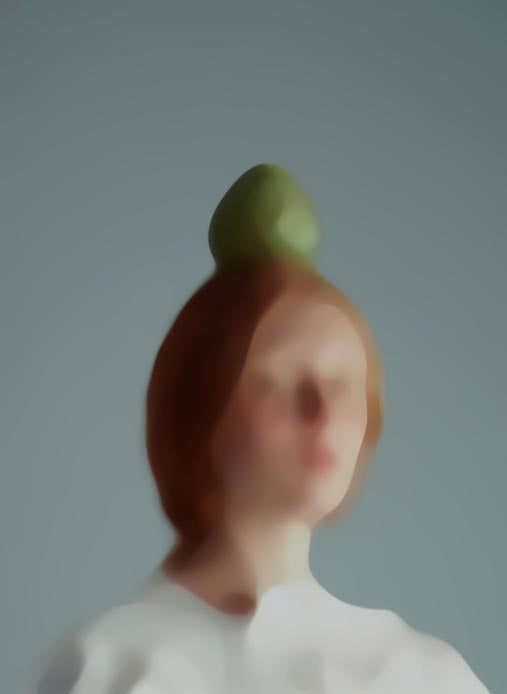 "White shirt", Maske-serien, Diffuse portretter, farger, abstrakt